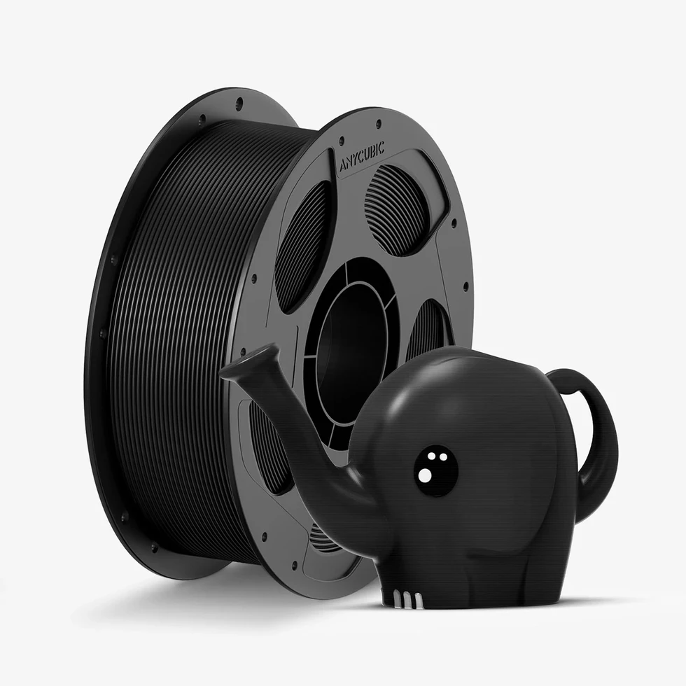 Filamento de impresión 3D marca Anycubic PETG color negro