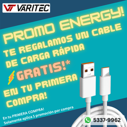 En tu primer compra con nosotros, te regalamos un cable de carga rápida tipo C completamente gratis!