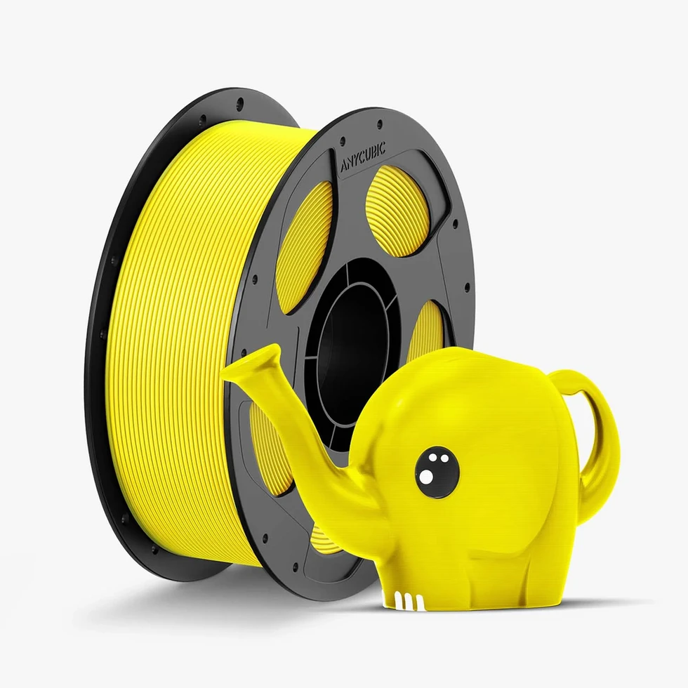 Filamento de impresión 3D marca Anycubic PETG color amarillo