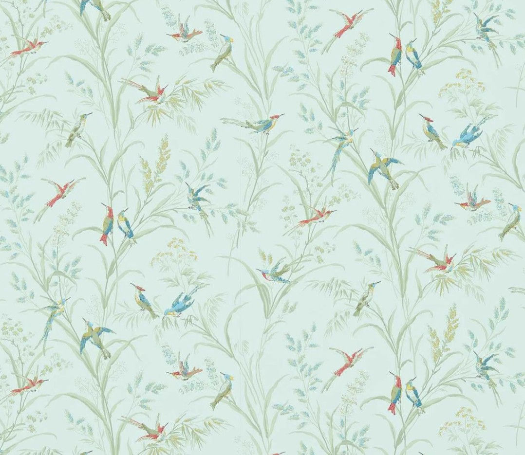 Sanderson Tuileries Wallpaper Swatch - Sage Multi