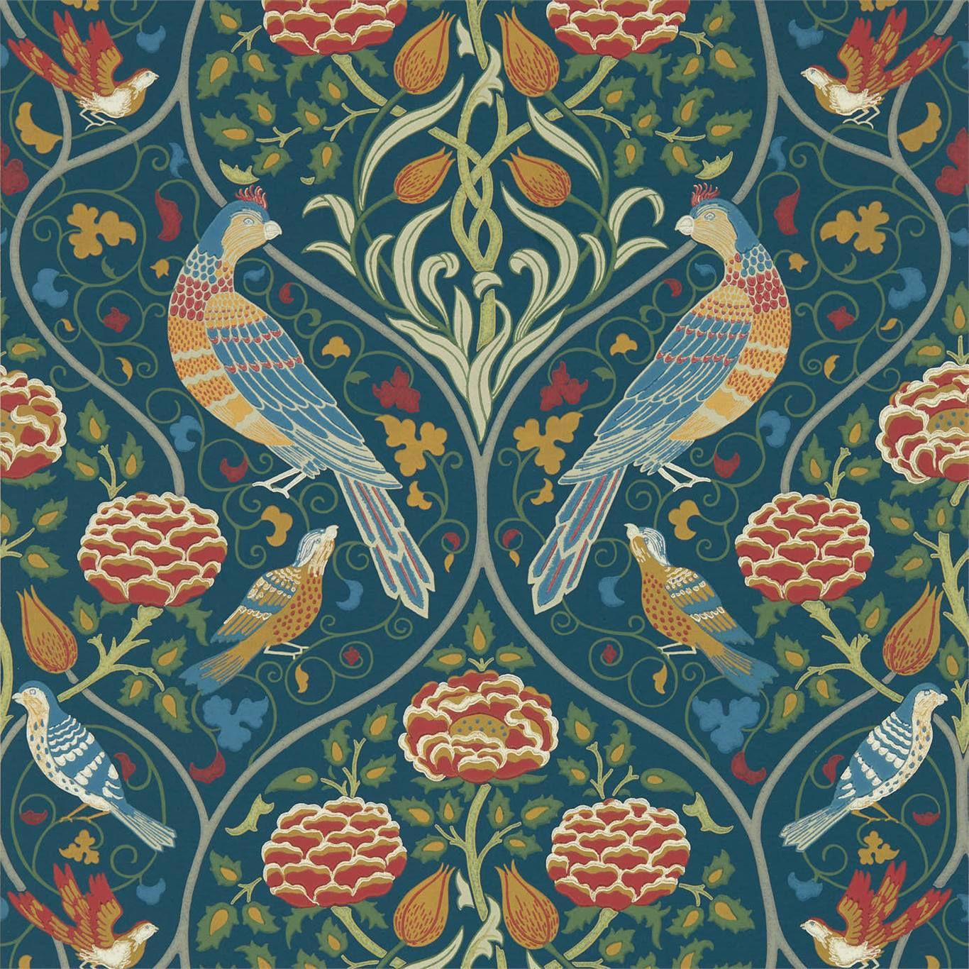 Morris & Co.Seasons by May Wallapaper Swatch - Indigo