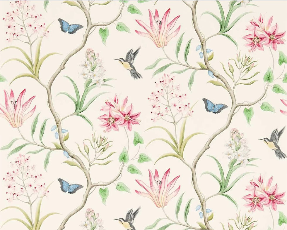 Thumbnail: Sanderson Clementine Wallpaper Swatch - Chintz