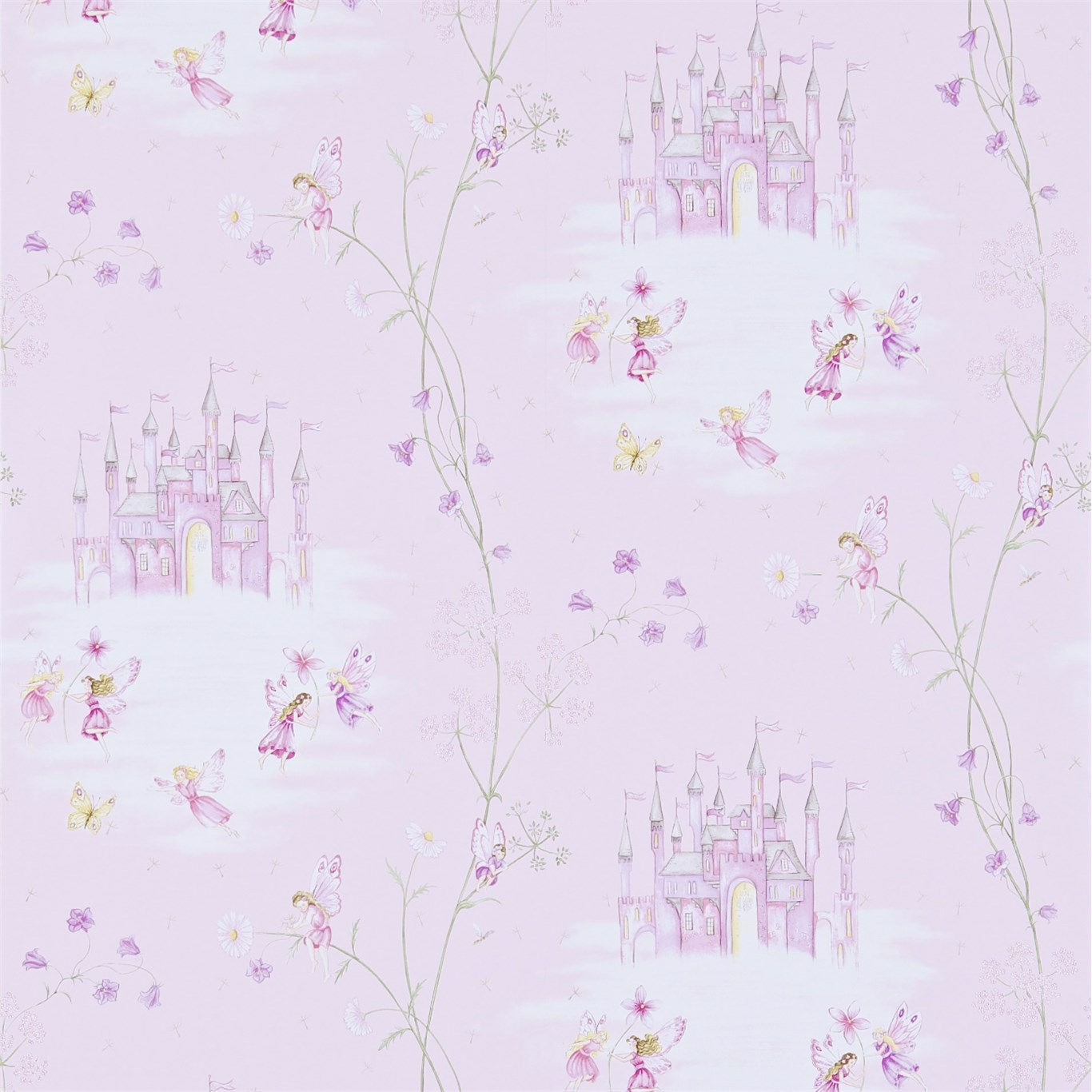Sanderson Fairy Castle Wallpaper watch - Pink