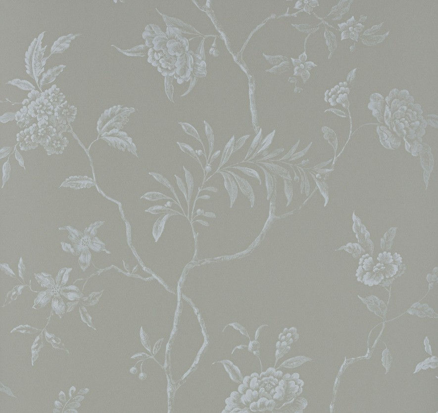 Colefax & Fowler DELANCEY Silver Wallpaper - Pure Paint