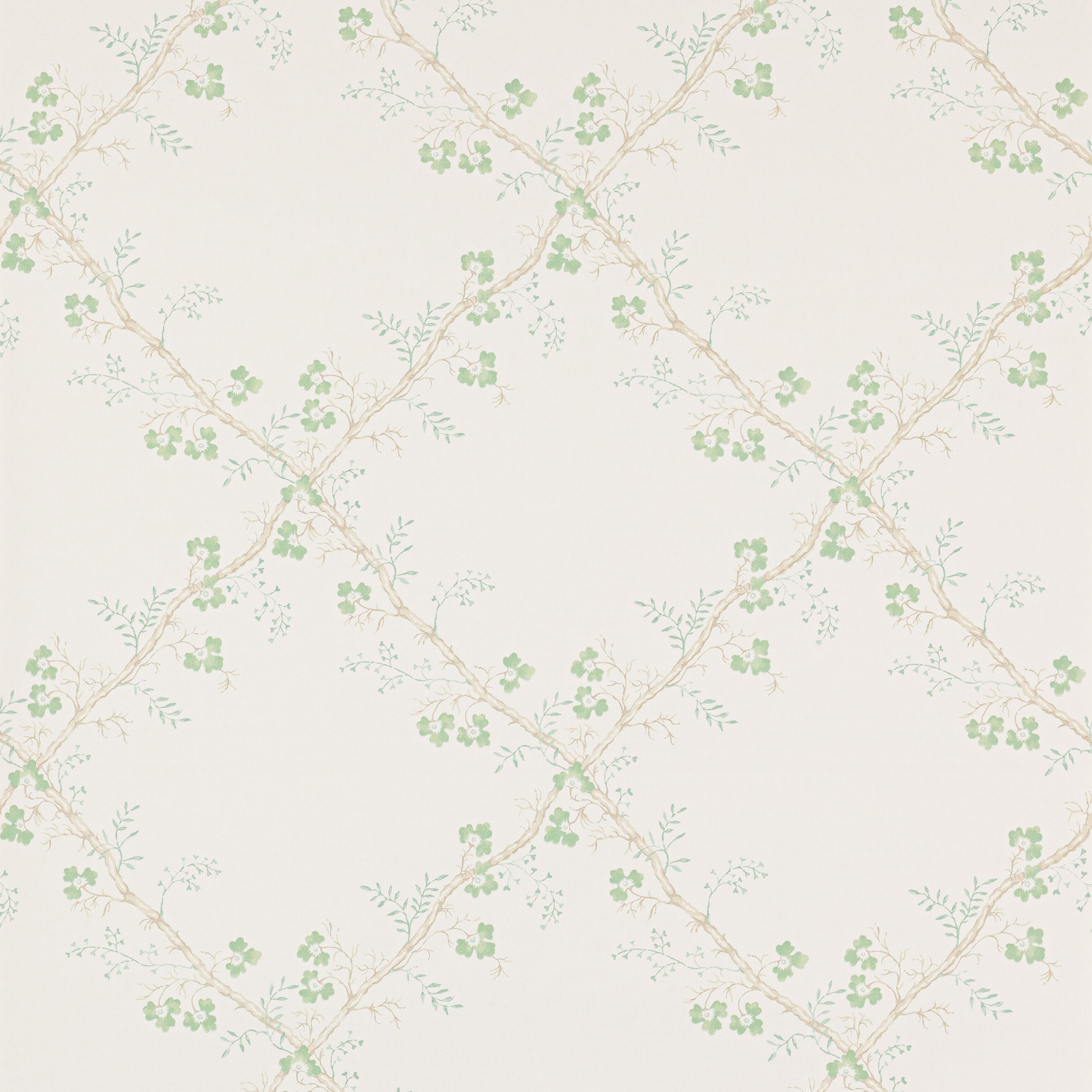 Colefax & Fowler Trefoil Trellis Wallpaper Swatch - Celadon
