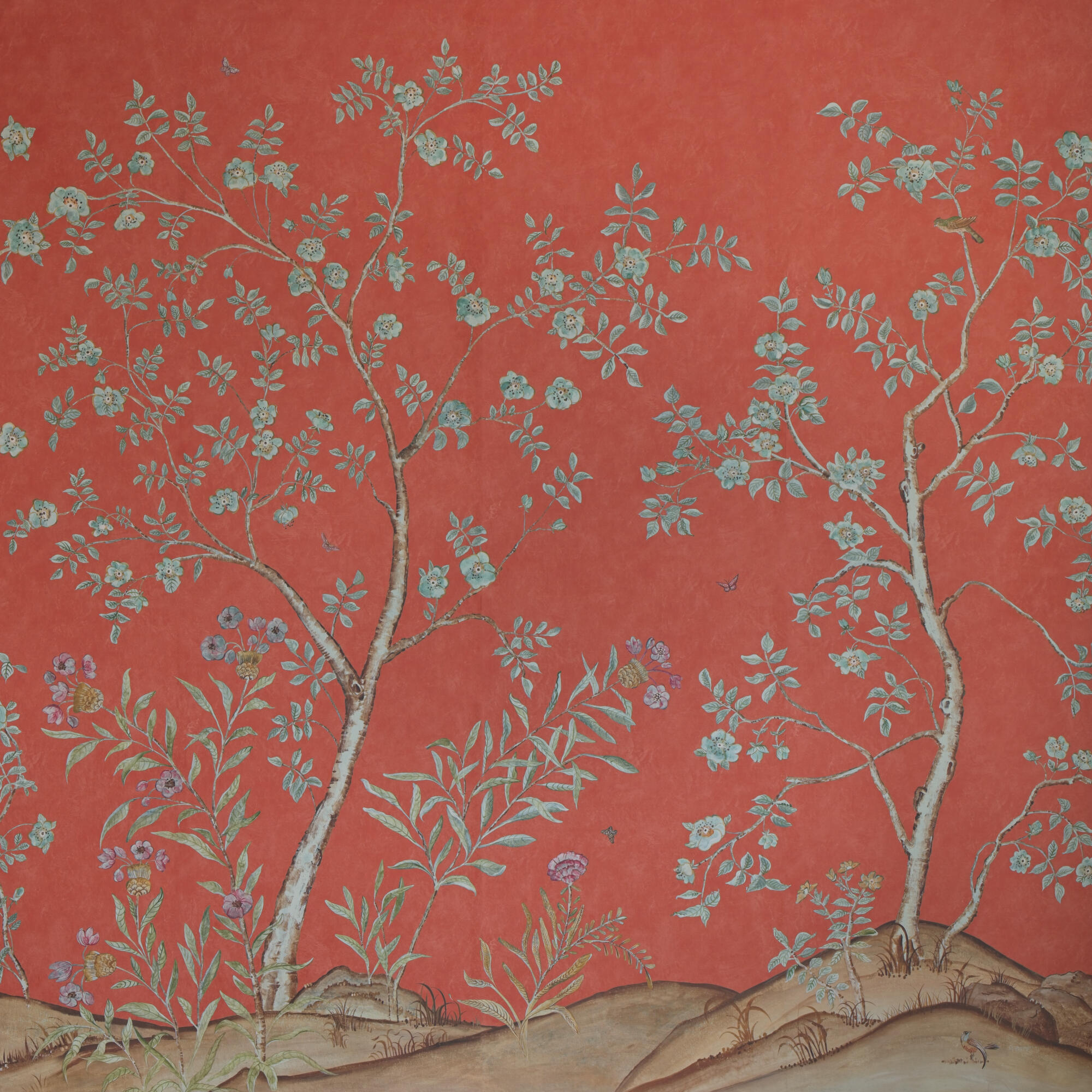 Andrew Martin Songbird Sunset woodland mural wallpaper.
