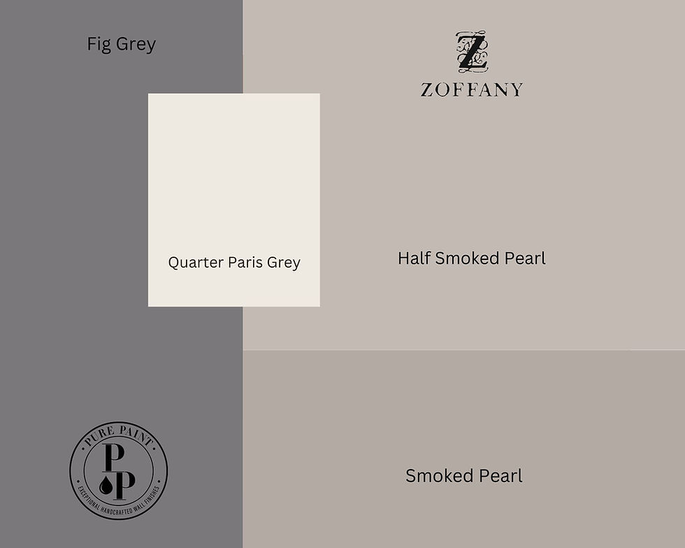 Thumbnail: Interior Design Flat Lay Paint Scheme Zoffany Smoked Pearl - Pure Paint