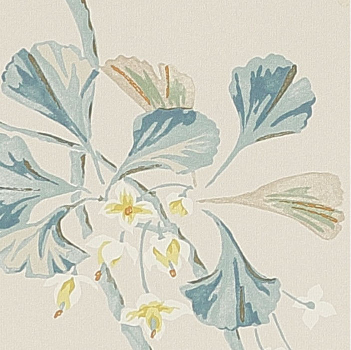 Close up Colefax Fowler Wallpaper Greenacer Old Blue W7004 – 02
