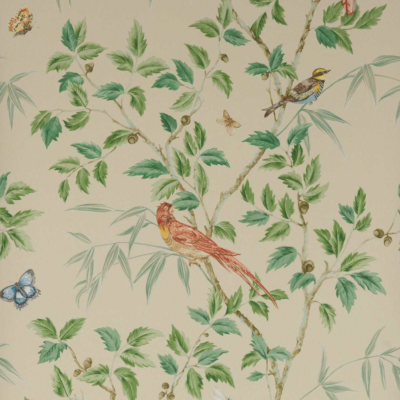 Ashdown Cream Wallpaper Swatch by Colefax & Fowler