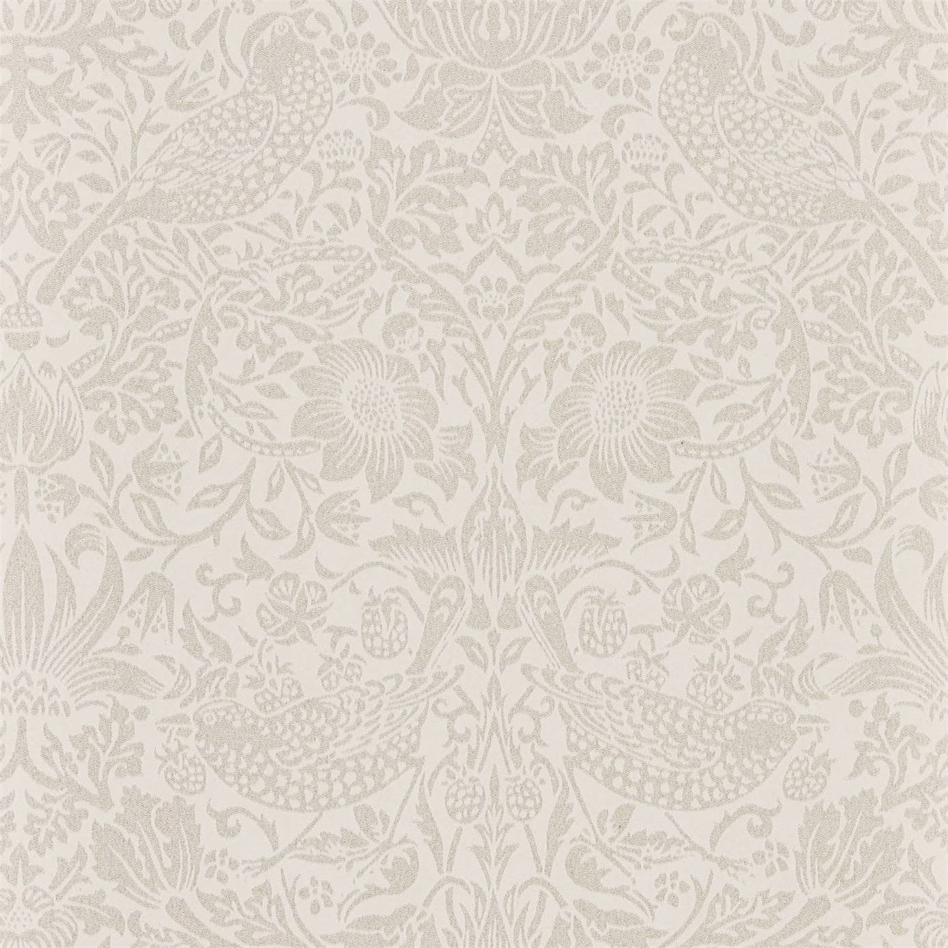 Morris & Co. Strawberry Thief Wallpaper Swatch - Ecru Cream