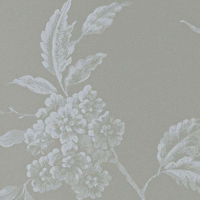 Close Up Colefax & Fowler DELANCEY Silver Wallpaper - Pure Paint