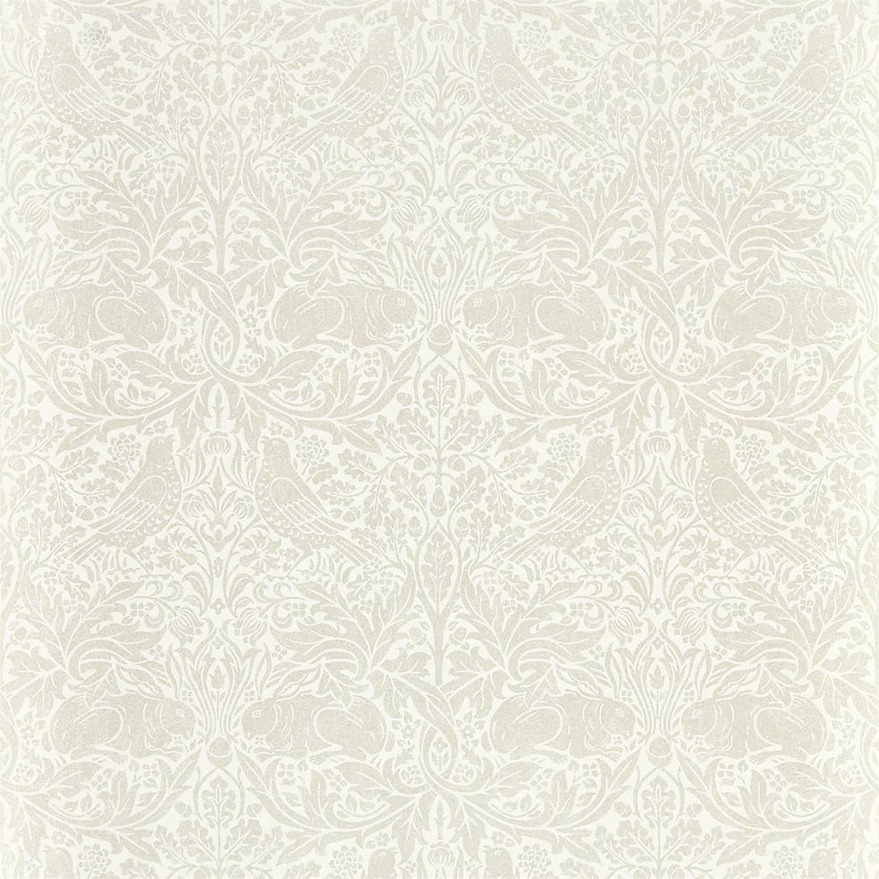 Thumbnail: Morris & Co. Pure Brer Rabbit Wallpaper Swatch - White Clover