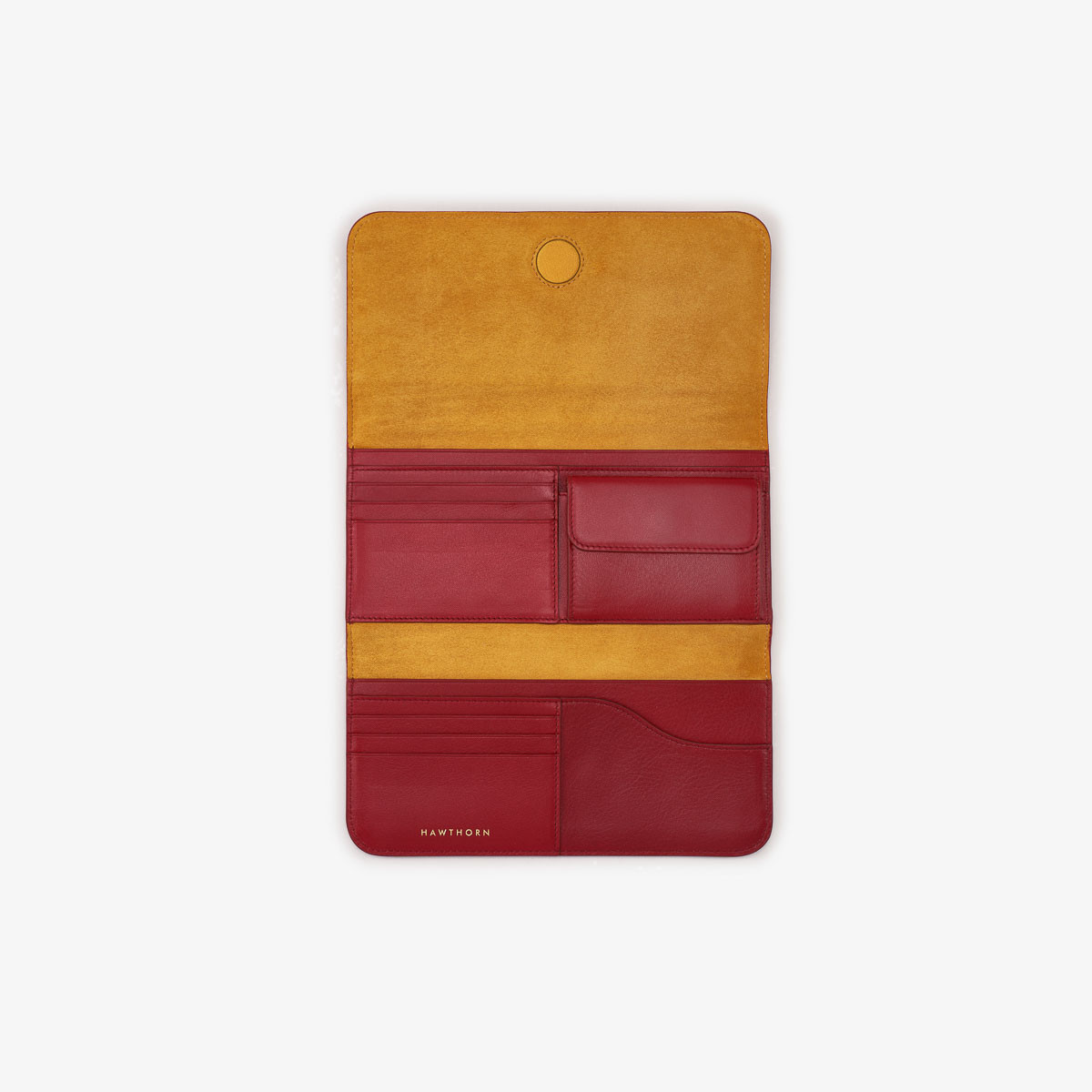 Hawthorn at Ballyeriston: Clonmello Large Leather Wallet in Cherry Red