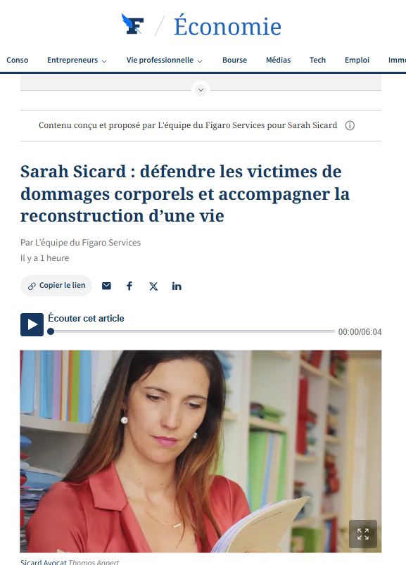 Sarah Sicard avocate figaro