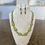Thumbnail: Isola Verde Suite — handcrafted sterling silver necklace and earrings set with olive jasper, freshwater pearls, and peridot