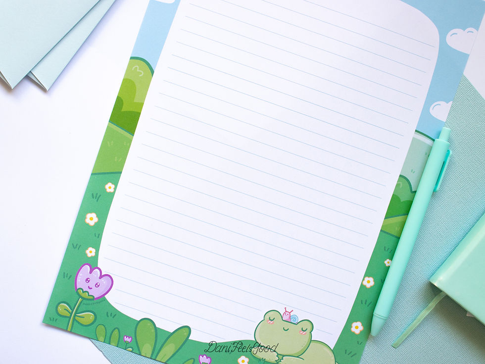Thumbnail: Spring Froggie Writing Paper