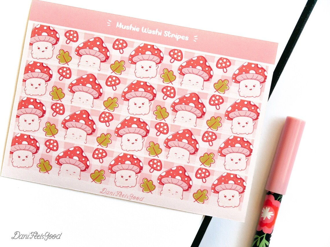 Cute Mushie Washi Stripes