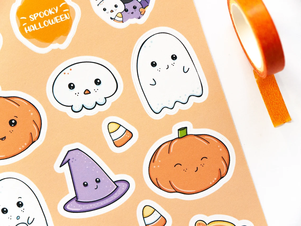 Thumbnail: Spooky Cute Halloween Sticker Sheet