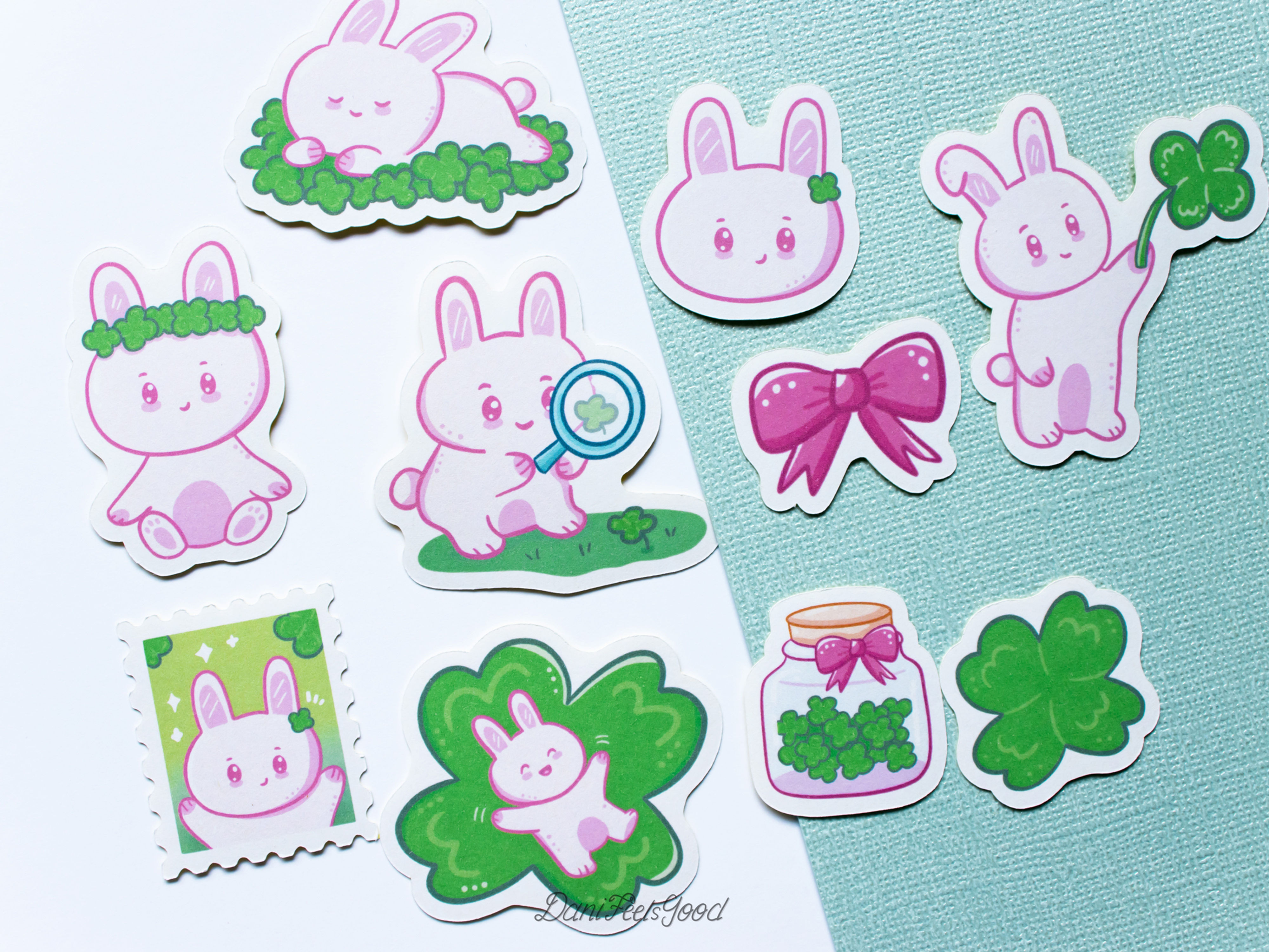 Lucky Bunny - Pack of 10 Stickers