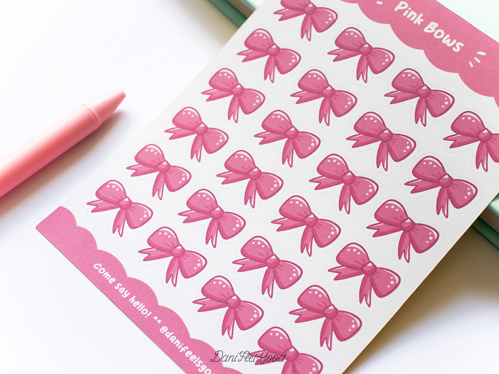 Thumbnail: Pink Bows Sticker Sheet