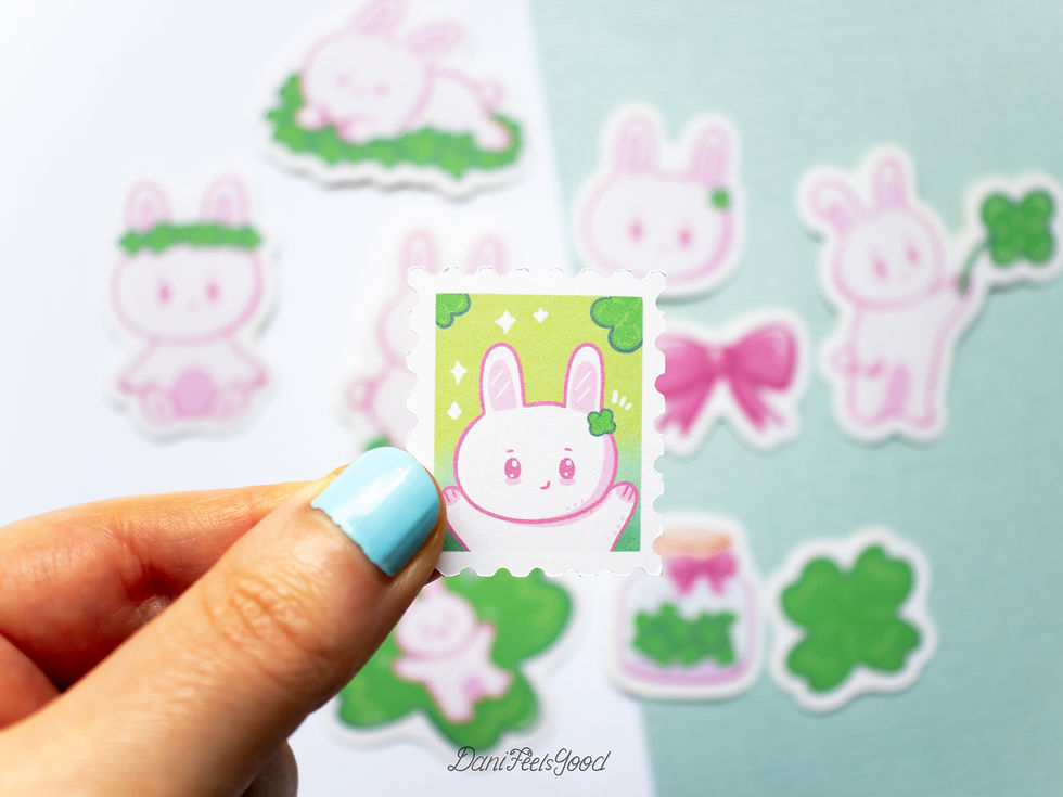 Thumbnail: Lucky Bunny - Pack of 10 Stickers
