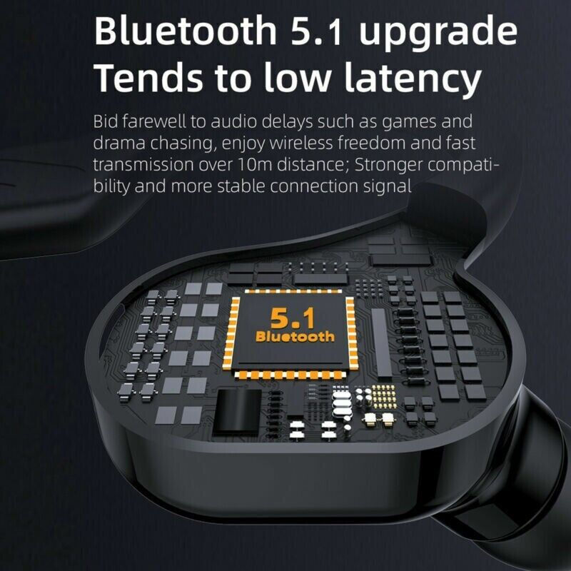 Miniatura: Bluetooth 5.1 Stereo Earbuds with Ear Hook