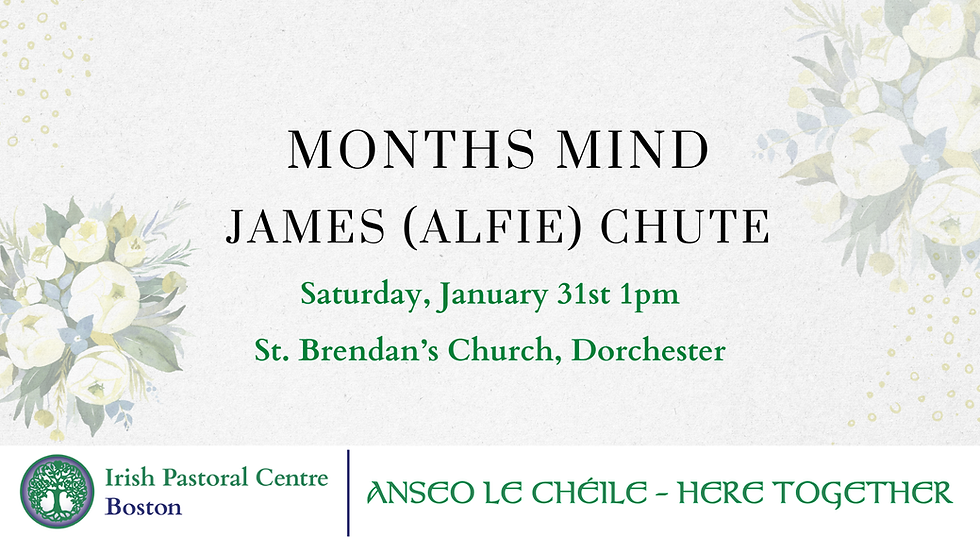 Month's Mind Mass for Alfie Chute