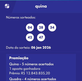 Aposta simples feita em Arcoverde leva quase R$ 13 milhões na Quina e movimenta o Sertão pernambucano