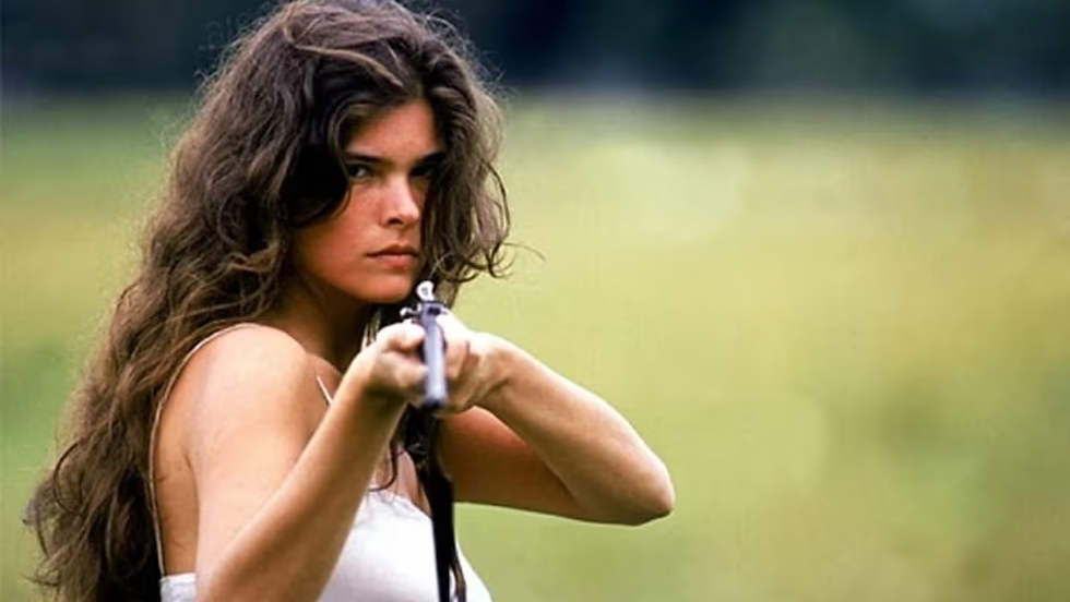 Cristiana Oliveira como Juma em "Pantanal" (1990). Foto: Reprodução/Manchete.