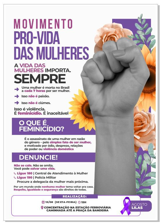 O Movimento foi idealizado pela fisioterapeuta e professora Jackeline Siqueira, junto com a ex-secretária da Mulher de Arcoverde, Micheline Valério.