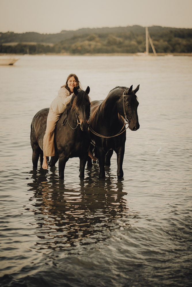 Wassershooting mit Pferd