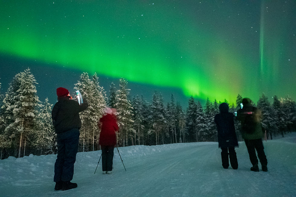 Our customers taking their own photos on Northern Lights Tour
