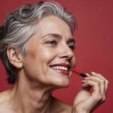 Rossetto rosso per donne mature