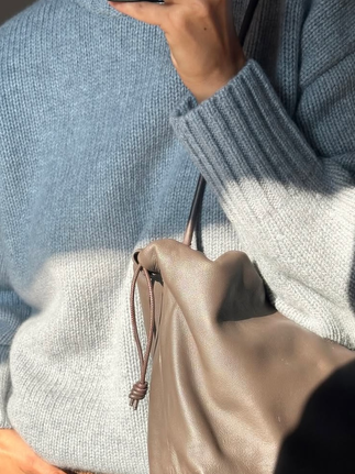 Maglia in shetland bicolore