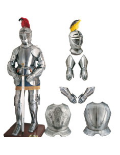 armatura del IX secolo con guanti in ferro