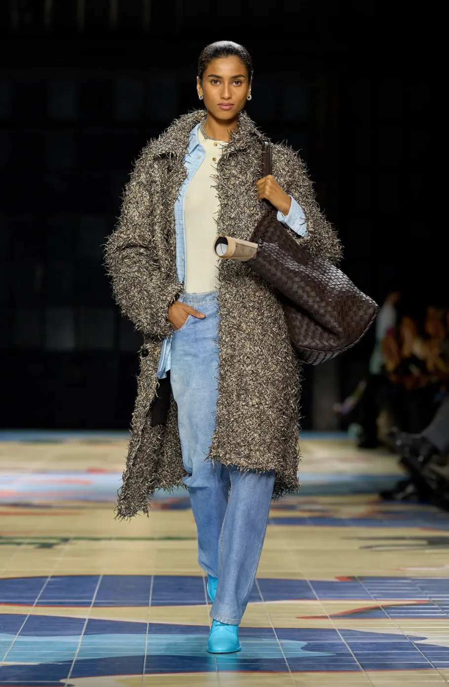 cappotto corto a vestaglia grigio