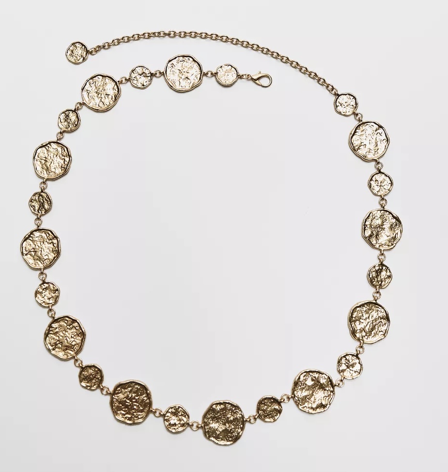 Cintura in metallo dorato