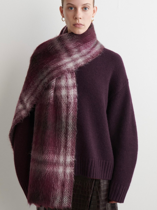 Sciarpona in shetland a quadri