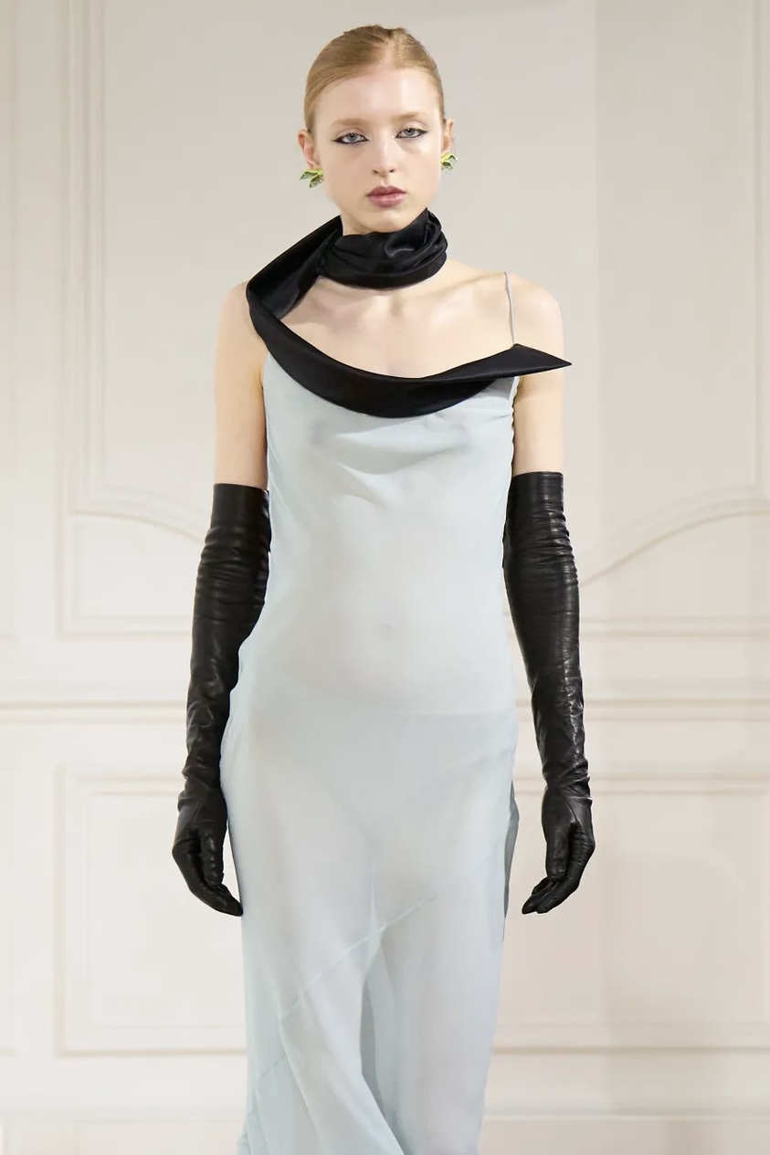 guanti opera in seta nero