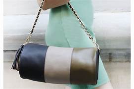 Borsa a cilindro con catena