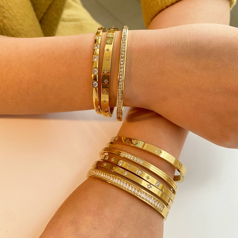 Miniatura: Pulseiras de Luxo Banhadas a Ouro 18k