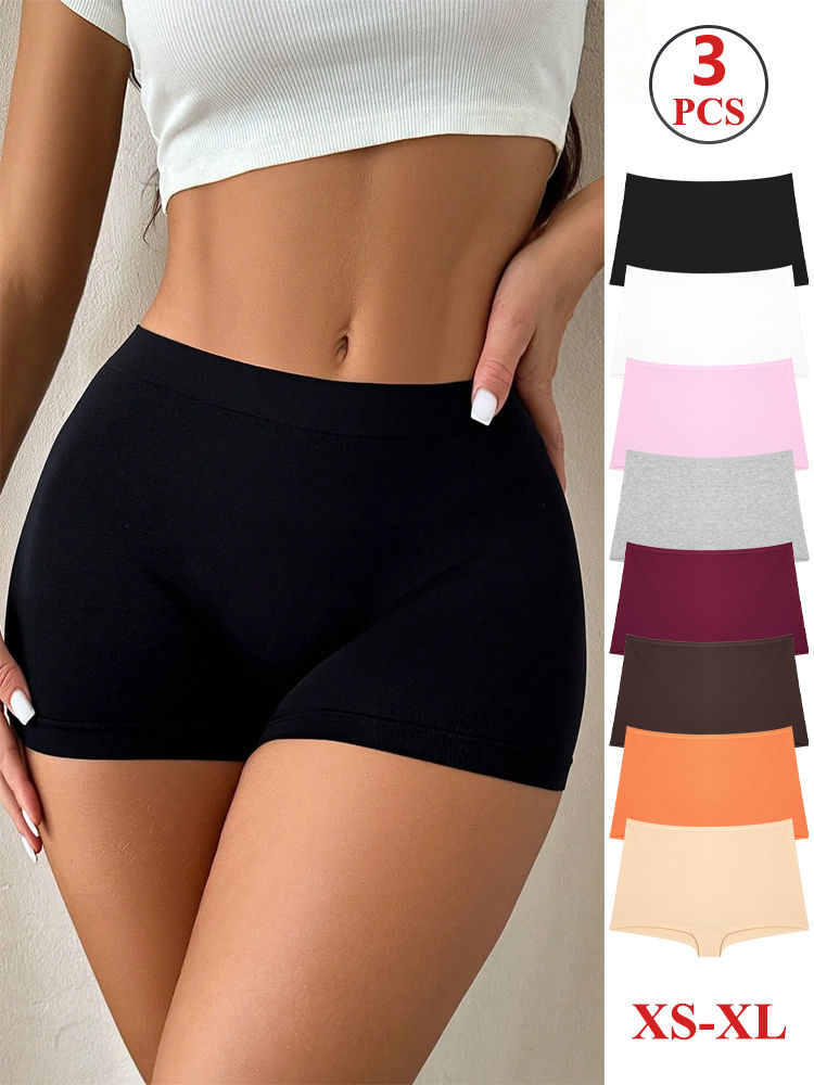 Kit 3 Calcinhas Boxer Femininas de Algodão