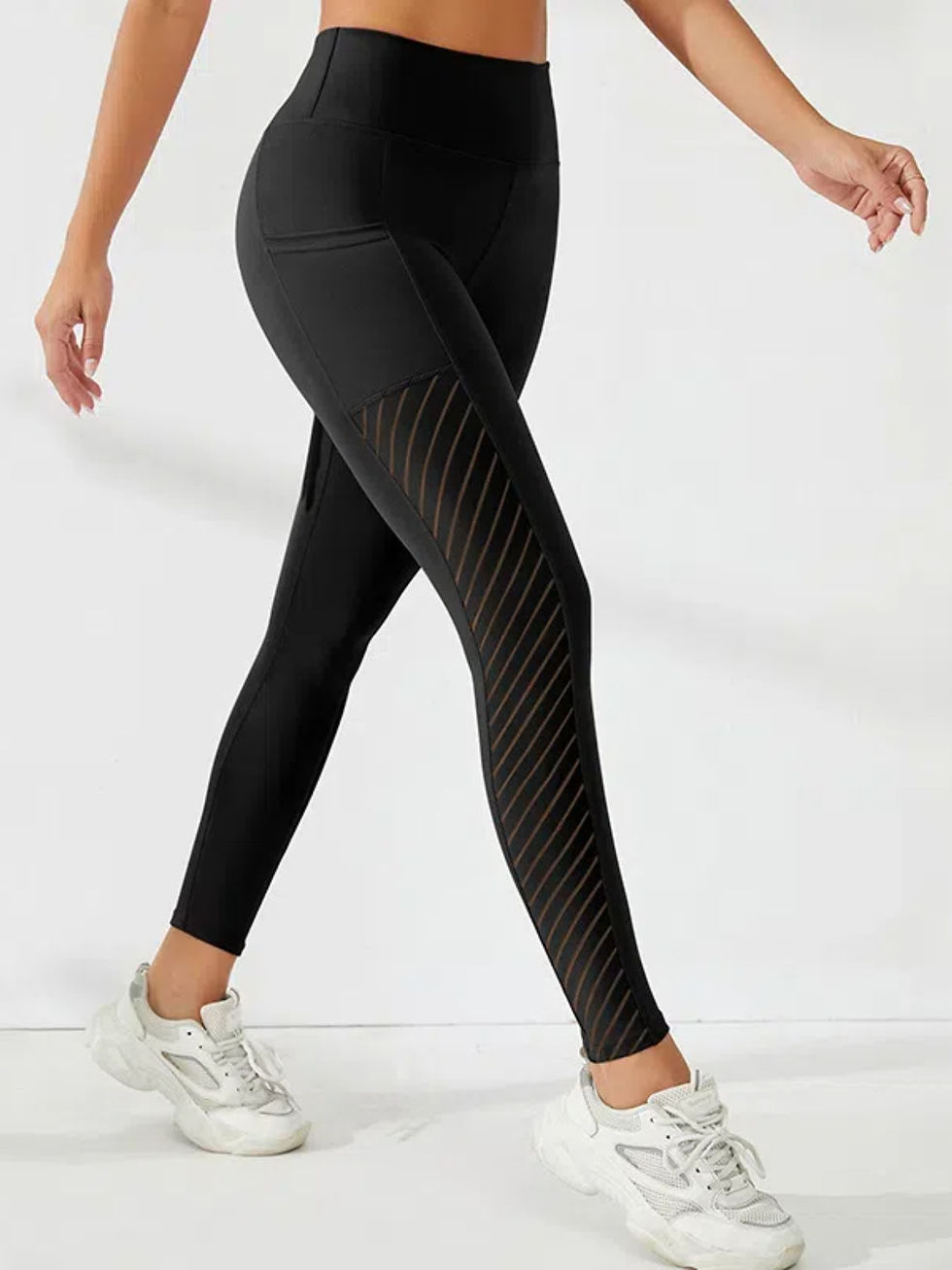 Miniatura: Legging Feminina Com Bolsos Grandes Cintura Alta Modeladora Fitness Corrida