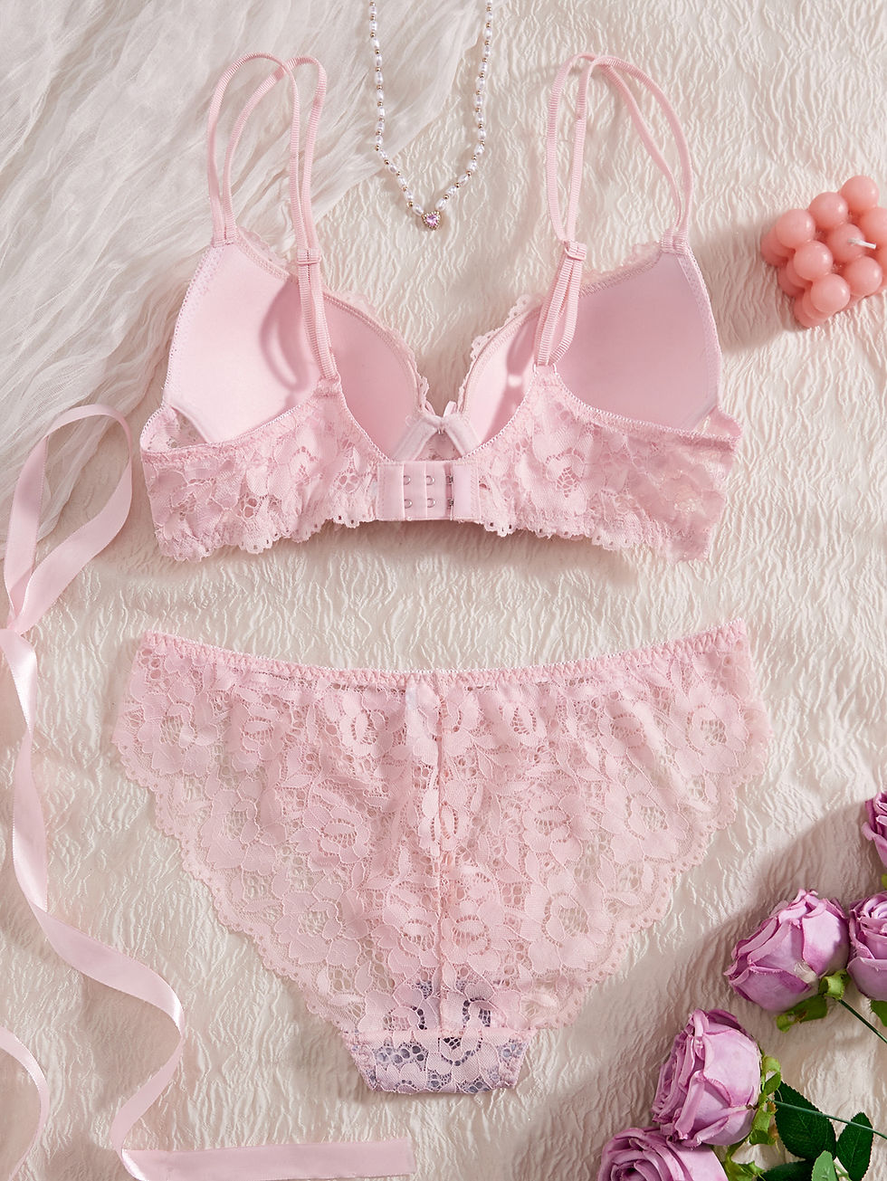 Miniatura: Kit 6 Peças de Lingerie Feminina com Renda