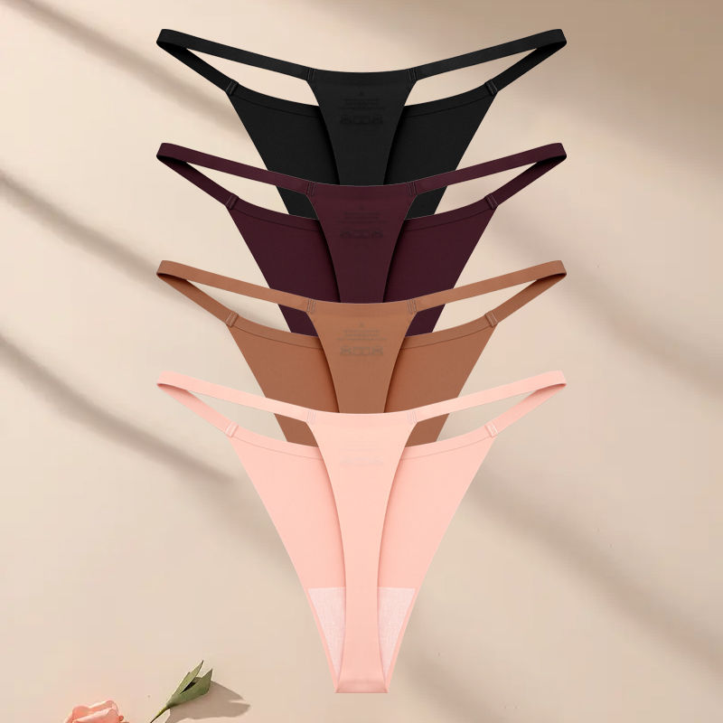 Miniatura: Kit 4 Calcinhas Femininas Sem Costura Ultrafinas e Confortáveis