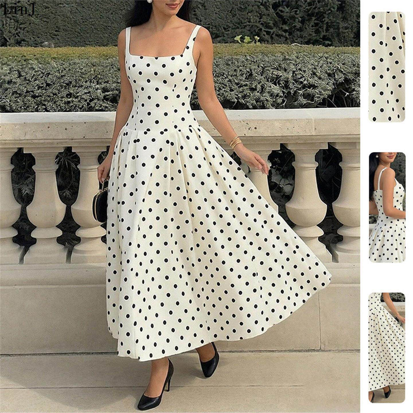 Vestido Vintage Estampado Moderno e Casual Estilo Europeu