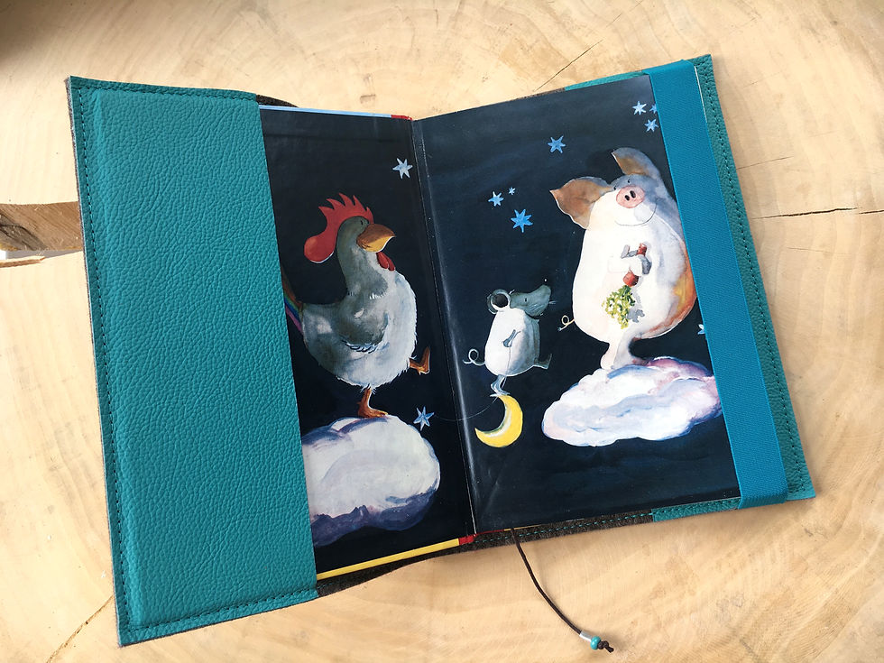 Miniaturbild: Kalender-Buchhülle aus Wollfilz und Leder NEO - A5 Format - Viele Farbkombinatio
