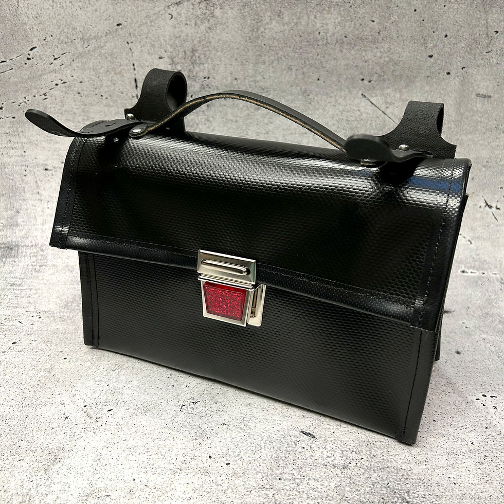 Miniaturbild: Fahrrad-Lenker-Tasche AMOROSA aus LKW-Planen in vielen Farbkombinationen