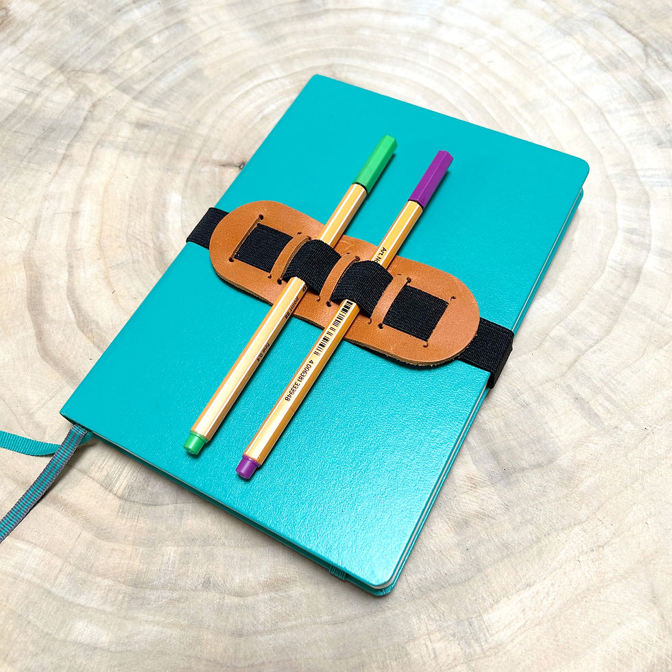 Miniaturbild: Stiftehalter, Bandelier CUATRO A5 für Notizbuch, Skizzenbuch, Moleskine