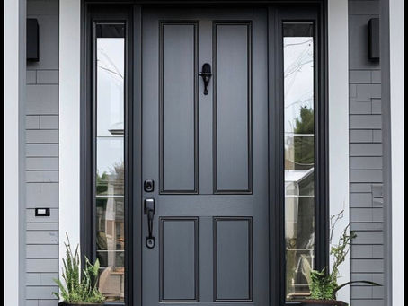 Black exterior front door